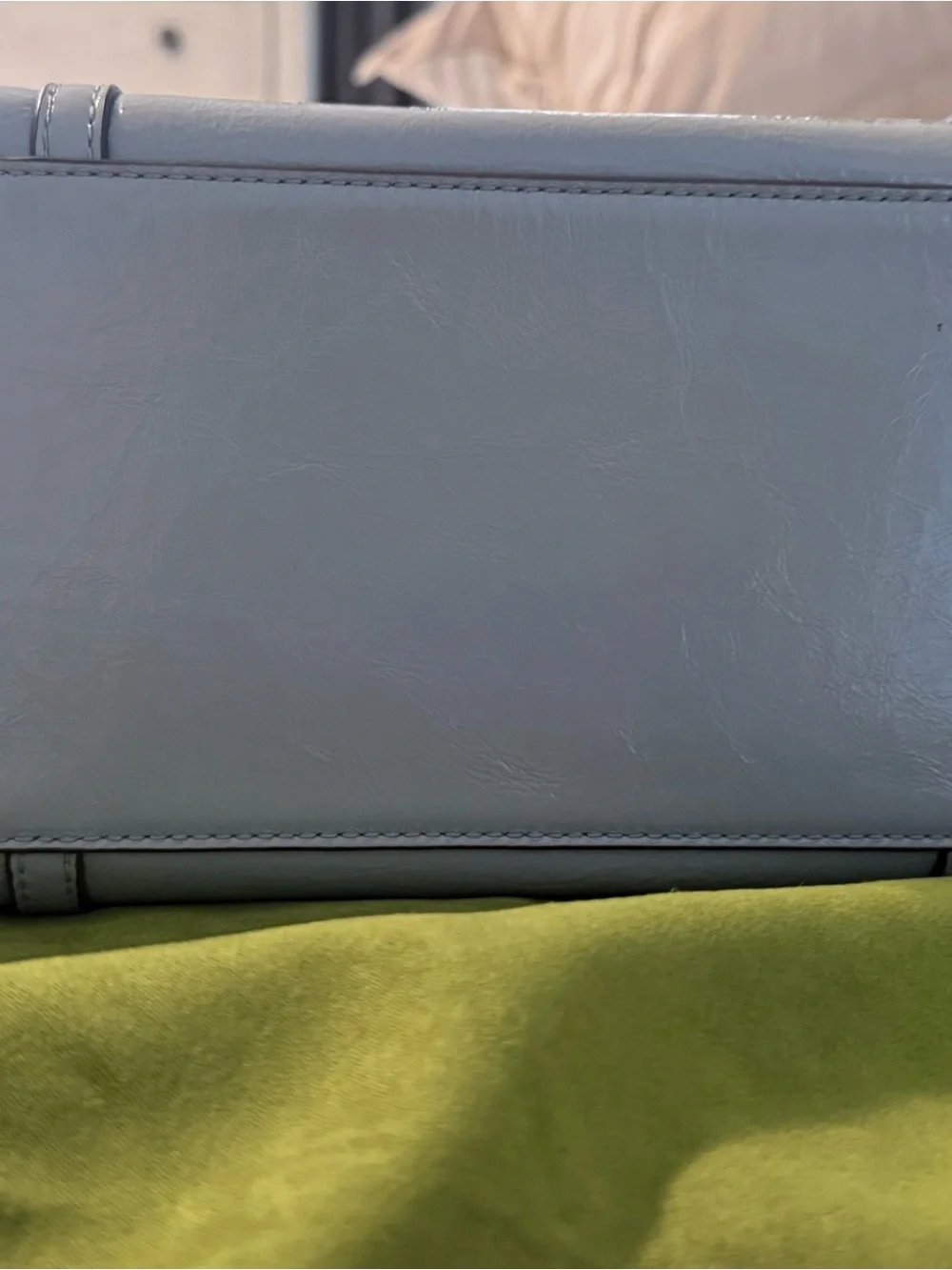 Tory Burch Light Gray Leather Tote